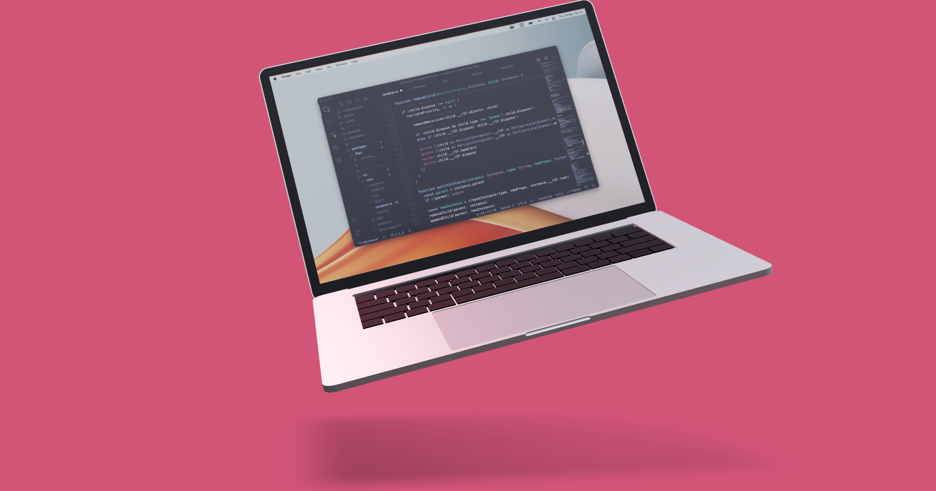 Floating laptop